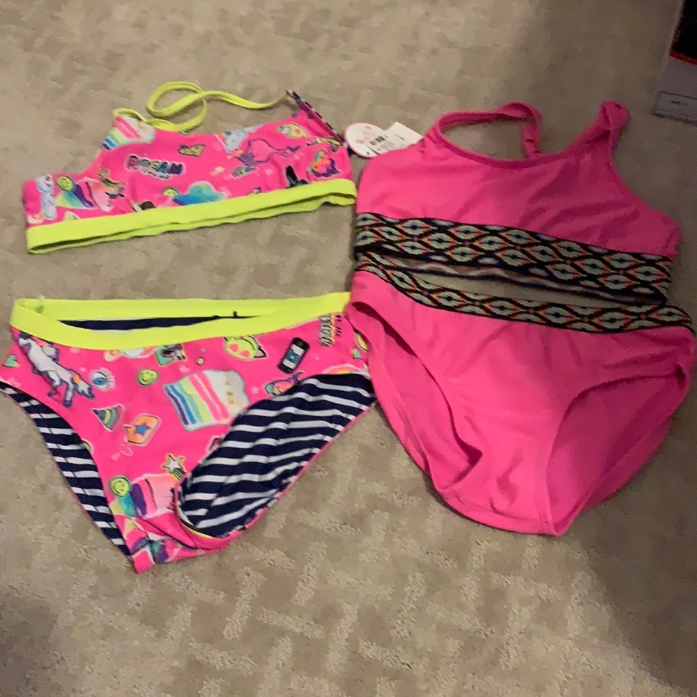 Girl’s Justice bikinis, Size 12